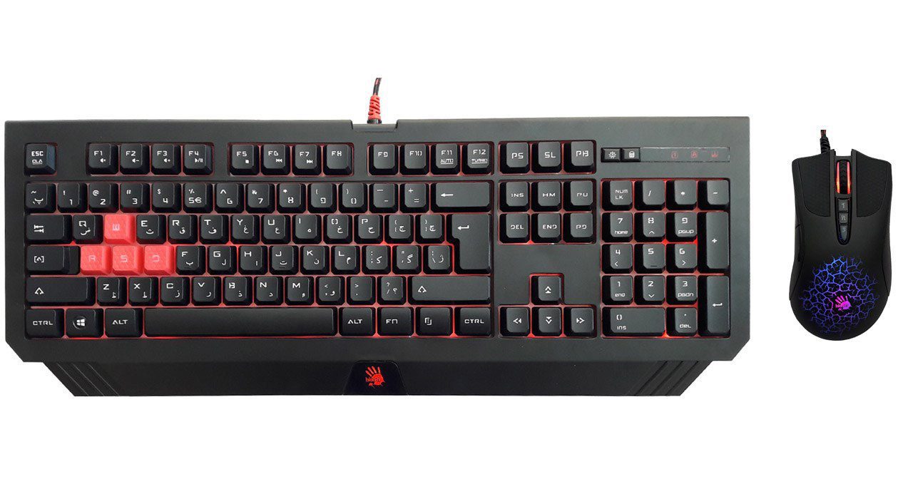 کیبورد و ماوس مخصوص بازی ای فورتک مدل B1500