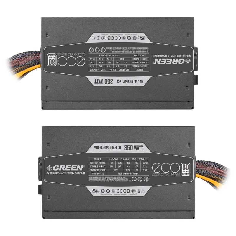 منبع تغذیه گرین مدل GP350A-ECO Rev3.1