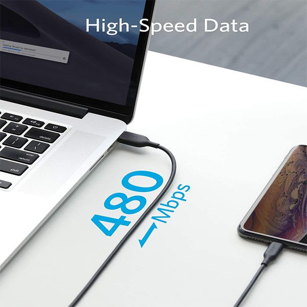 کابل تبدیل USB به لایتنینگ انکر مدل PowerLine III 6ft A8813