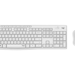 کیبورد و موس بی‌سیم سفید LOGITECH MK295